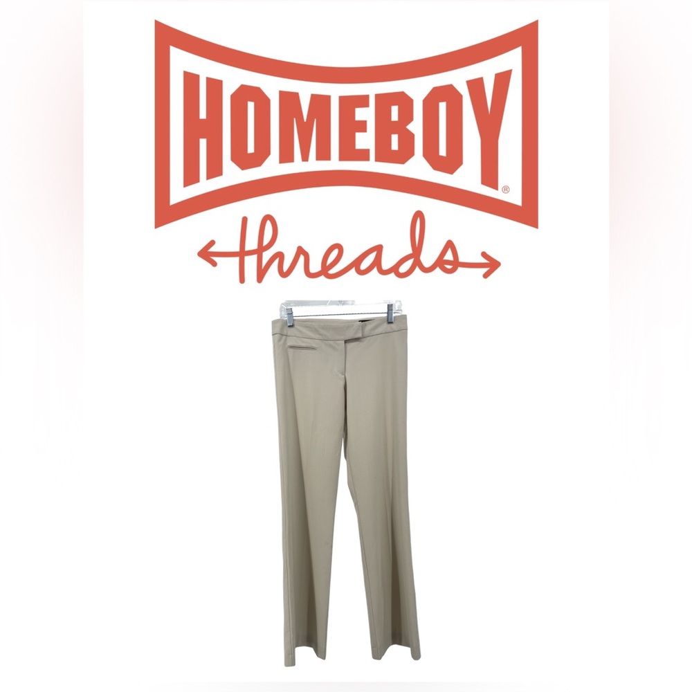 BCBG Max Azria City Pants Long Women Size 2 Beige High Waisted